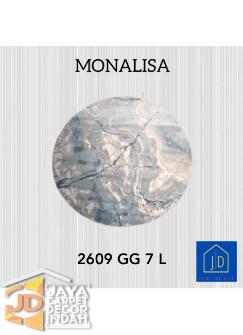 Permadani Monalisa Bulat 2609 GG 7 L Ukuran 120 cm x 120 cm, 160 cm x 160 cm